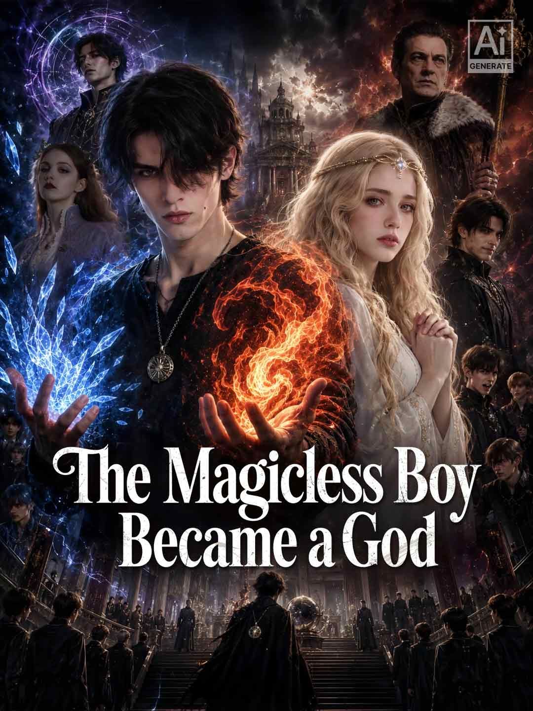 The Magicless Boy Became a God poster