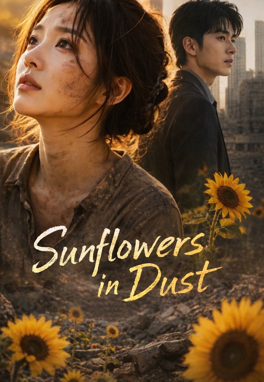Sunflowers in Dust poster