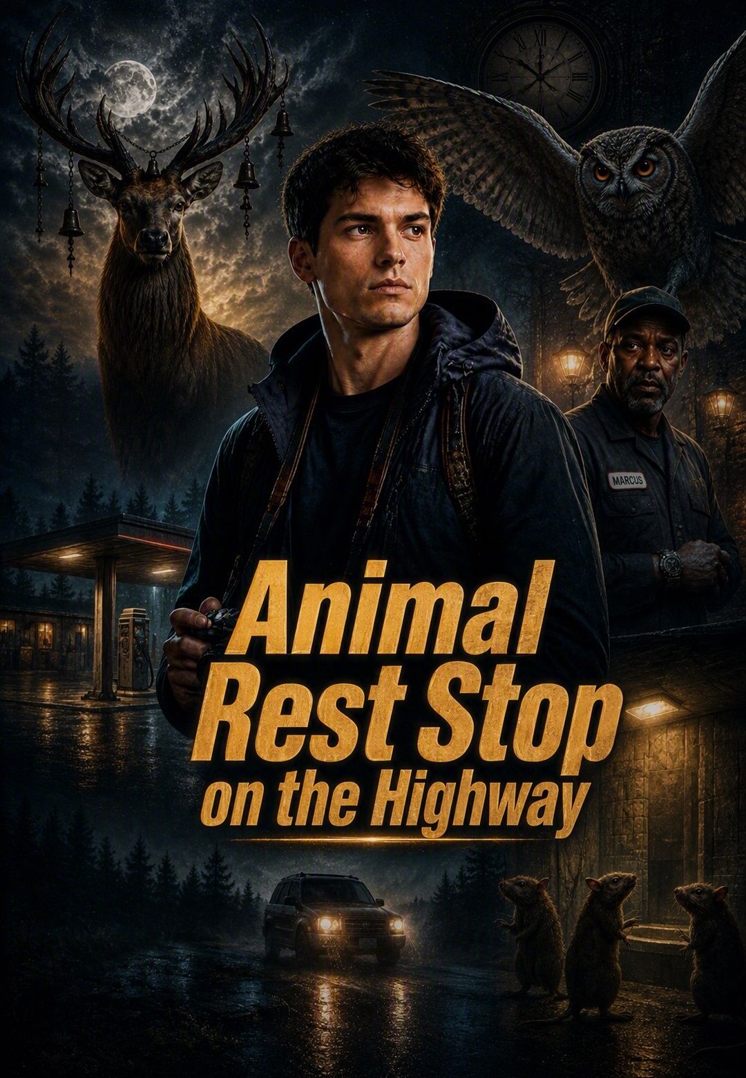 Animal Rest Stop on the Highway