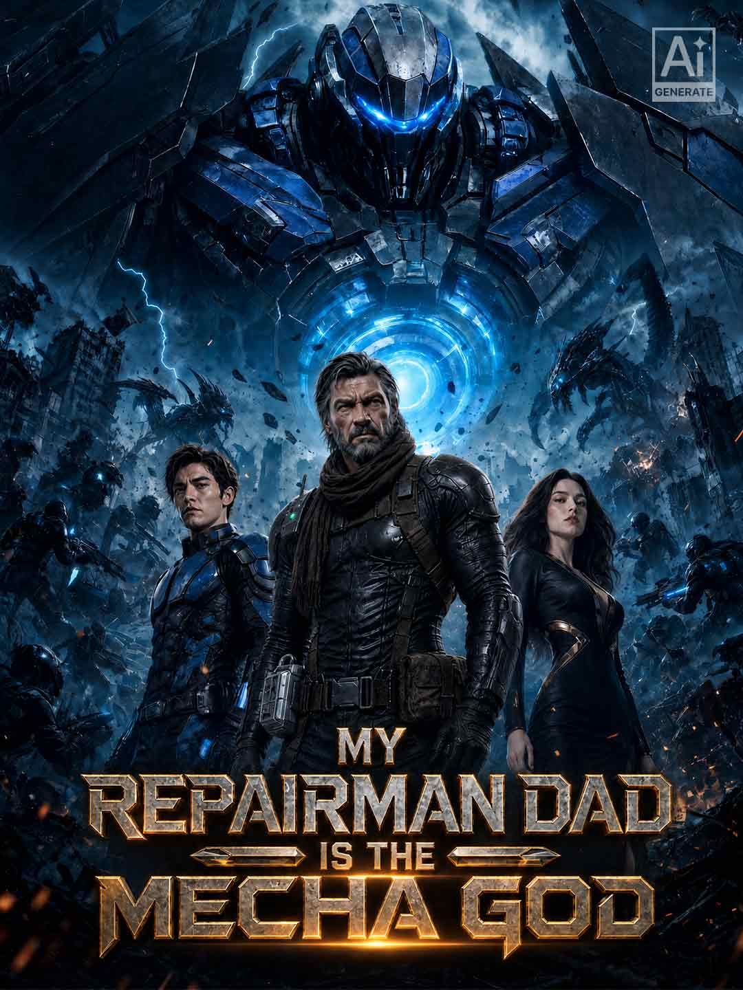 Poster for My Repairman Dad Is the Mecha God