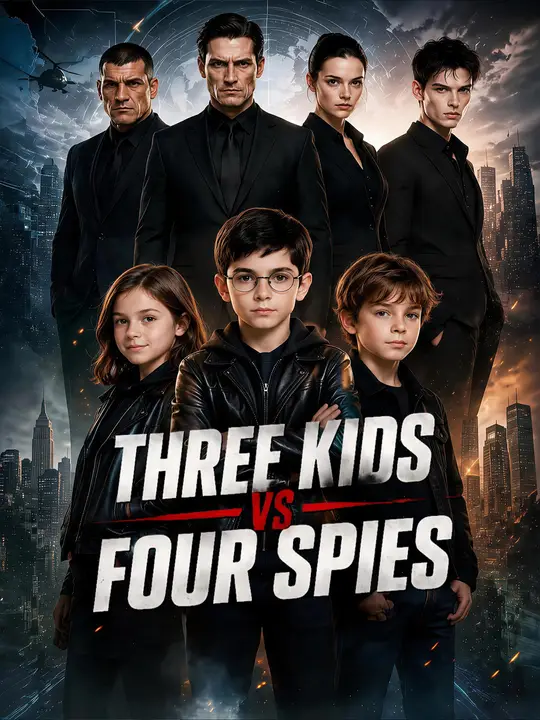 Three Kids vs Four Spies poster