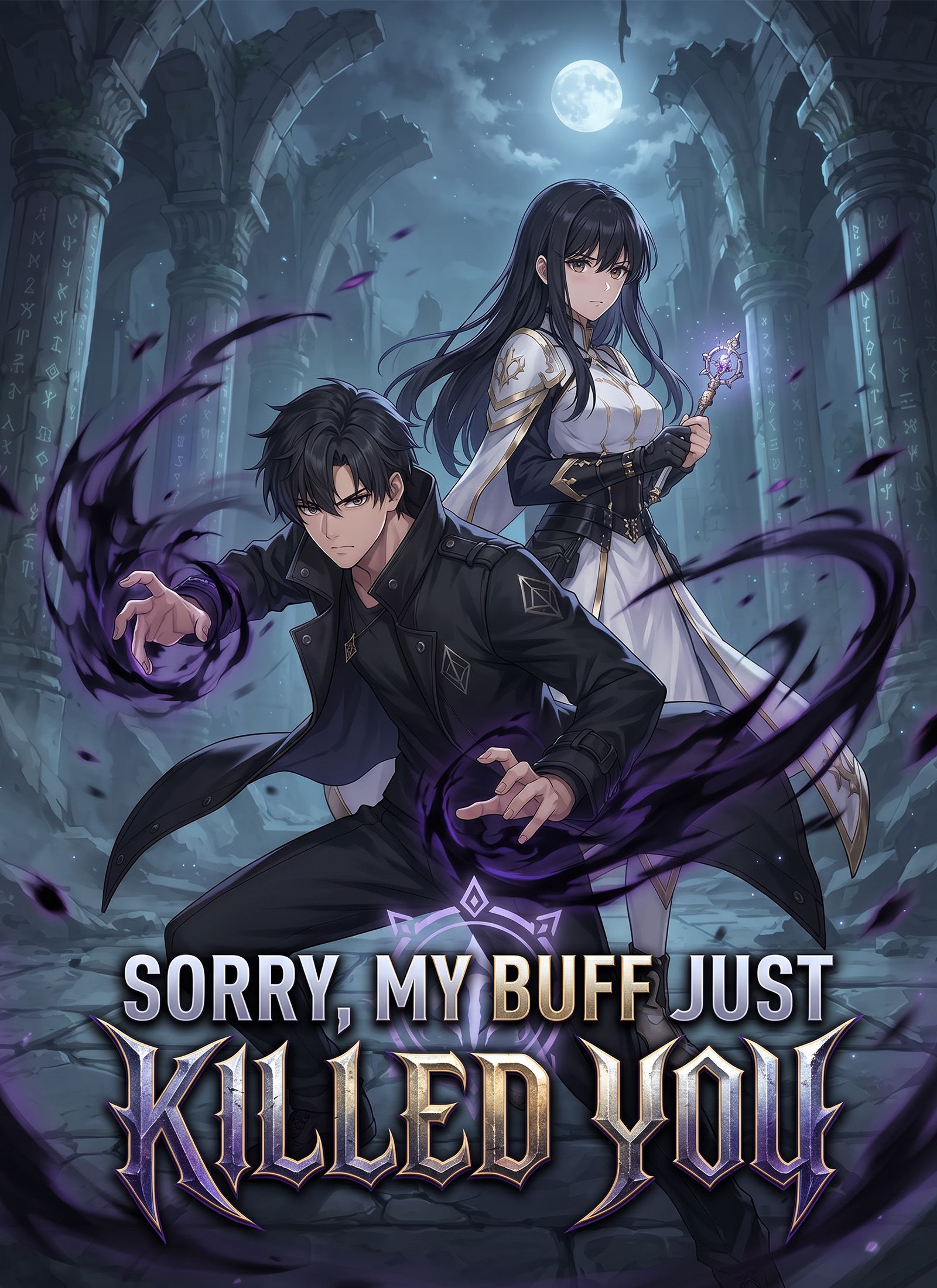 Poster for [Dubbed] Sorry, My Buff Just Killed You
